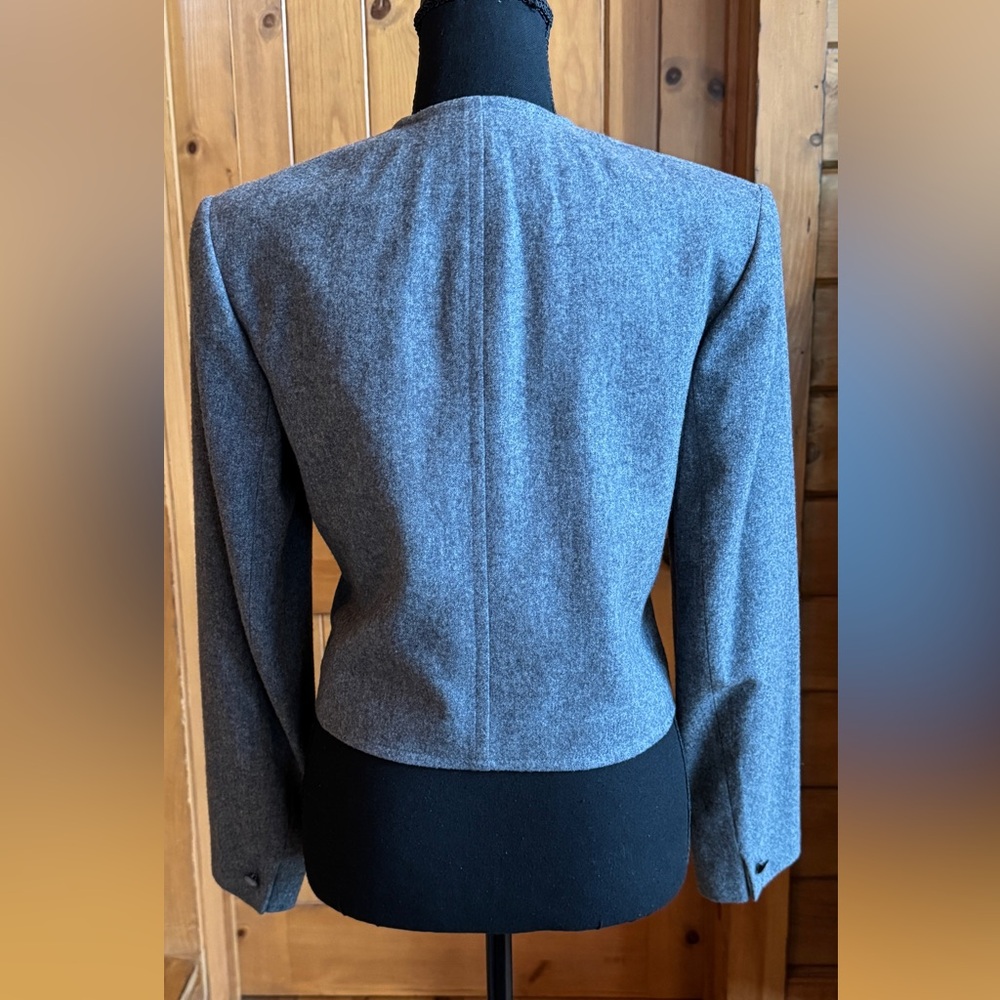 Pendleton Vintage Gray Lined Cropped Wool Blazer … - image 6
